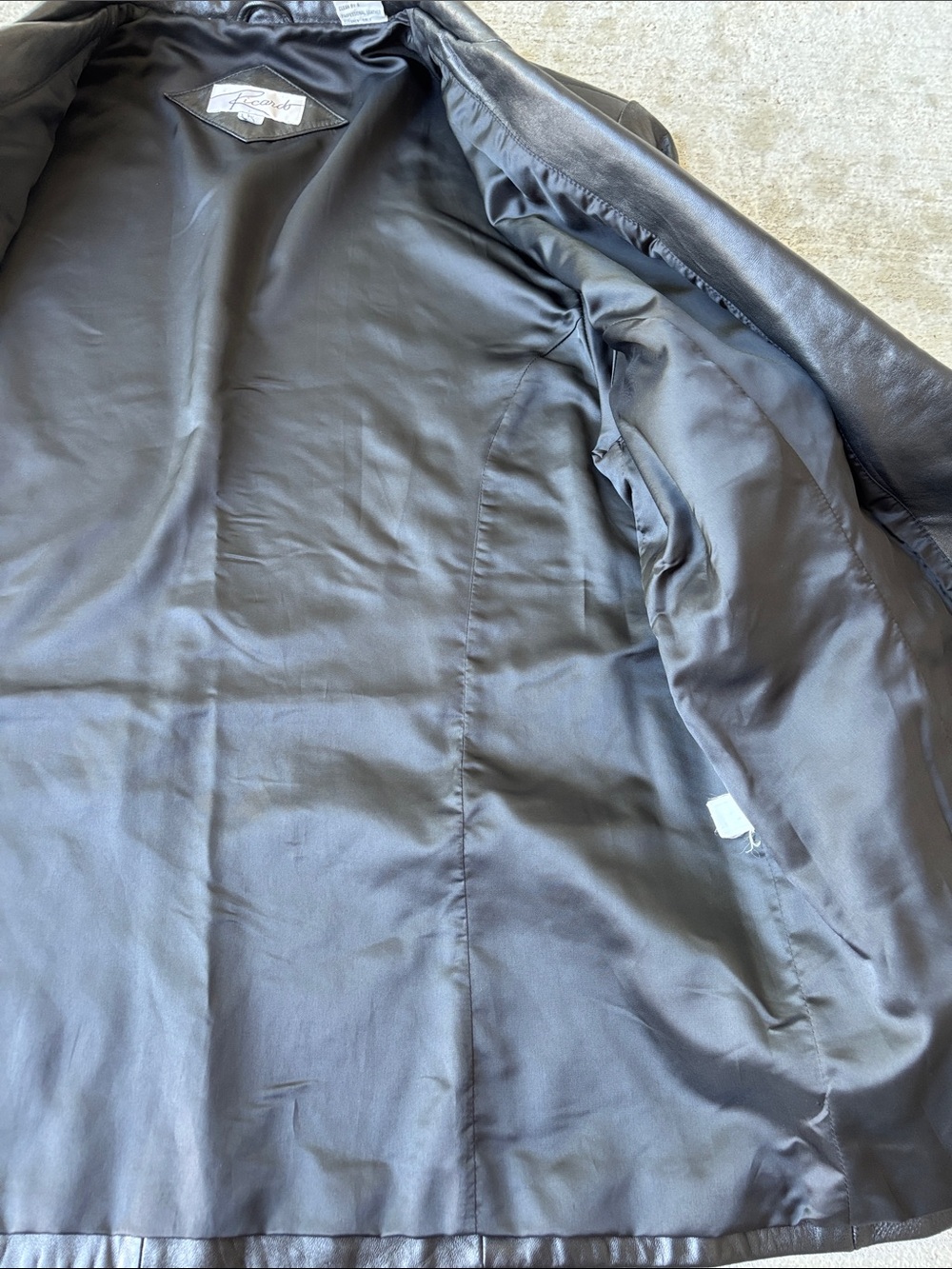 Ricardo Vintage Black Leather Women's Blazer Jacket - Single-Button - Picture 9 of 16